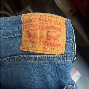 Levi Men’s Light Blue 502 Jeans 36W 32L